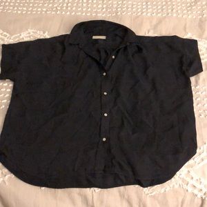 Everlane Black Silky button down